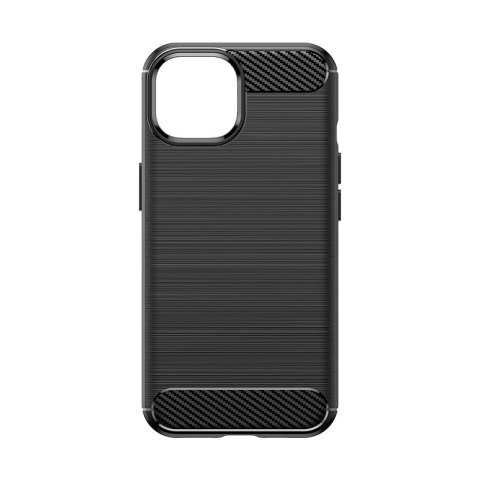 Elastyczne etui Carbon Case z wzorem karbon do iPhone 15 - czarne