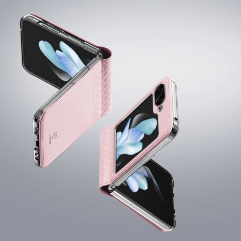 Etui Dux Ducis Bril skórzane na Samsung Galaxy Z Flip 5 5G - różowe