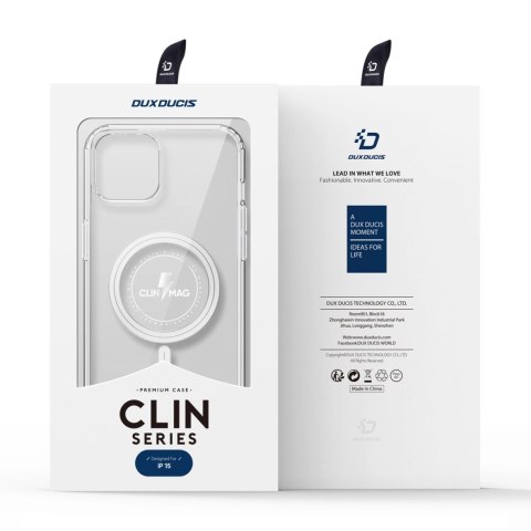 Etui z MagSafe Dux Ducis Clin do iPhone 15 - przezroczyste Etui z MagSafe Dux Ducis Clin do iPhone 15 - przezroczyste