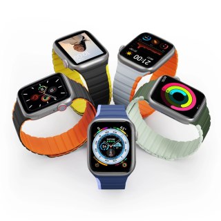 Magnetyczny pasek Apple Watch Ultra, SE, 9, 8, 7, 6, 5, 4, 3, 2, 1 (49, 45, 44, 42 mm) Dux Ducis Strap (LD Version) - czarno-żół