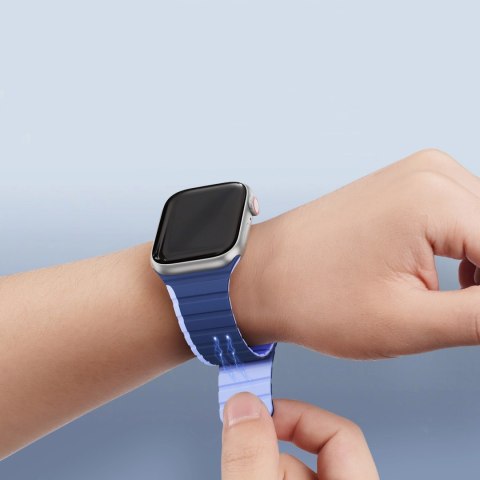Magnetyczny pasek Apple Watch Ultra, SE, 9, 8, 7, 6, 5, 4, 3, 2, 1 (49, 45, 44, 42 mm) Dux Ducis Strap (LD Version) - niebieski Magnetyczny pasek Apple Watch Ultra, SE, 9, 8, 7, 6, 5, 4, 3, 2, 1 (49, 45, 44, 42 mm) Dux Ducis Strap (LD Version) - niebieski