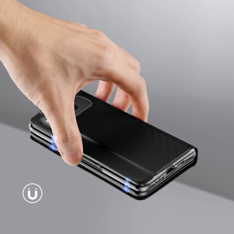 Skórzane etui Dux Ducis Bril z klapką i portfelem do Google Pixel Fold - czarne Skórzane etui Dux Ducis Bril z klapką i portfelem do Google Pixel Fold - czarne