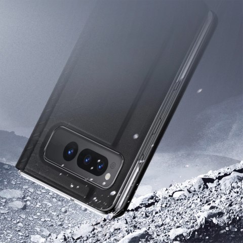 Skórzane etui Dux Ducis Bril z klapką i portfelem do Google Pixel Fold - czarne Skórzane etui Dux Ducis Bril z klapką i portfelem do Google Pixel Fold - czarne