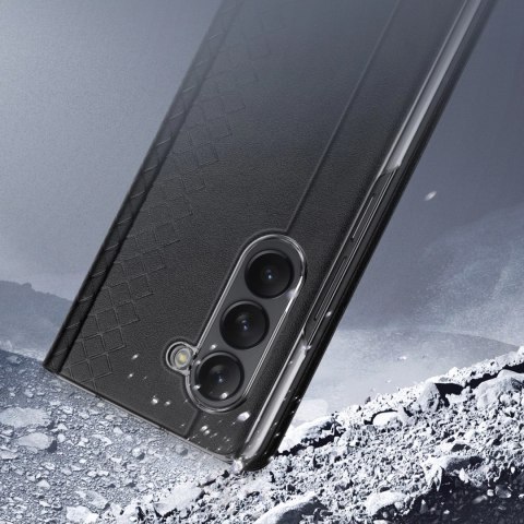 Skórzane etui z klapką i portfelem do Samsung Galaxy Z Fold5 5G Dux Ducis Bril - czarne Skórzane etui z klapką i portfelem do Samsung Galaxy Z Fold5 5G Dux Ducis Bril - czarne