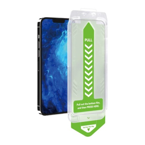 Szkło hartowane 9H z ramką montażową do iPhone 15 Pro Max Wozinsky Premium Glass - czarne Szkło hartowane 9H z ramką montażową do iPhone 15 Pro Max Wozinsky Premium Glass - czarne