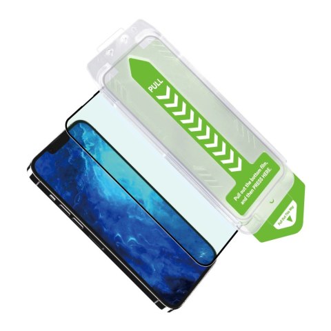 Szkło hartowane 9H z ramką montażową do iPhone 15 Pro Max Wozinsky Premium Glass - czarne Szkło hartowane 9H z ramką montażową do iPhone 15 Pro Max Wozinsky Premium Glass - czarne