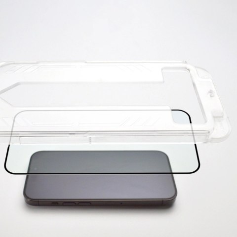 Szkło hartowane 9H z ramką montażową do iPhone 15 Pro Max Wozinsky Premium Glass - czarne Szkło hartowane 9H z ramką montażową do iPhone 15 Pro Max Wozinsky Premium Glass - czarne