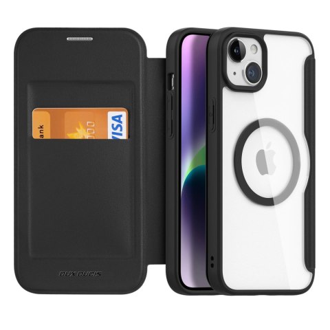 Etui Dux Ducis Skin X Pro na iPhone 15 Plus z MagSafe i klapką - czarne Etui Dux Ducis Skin X Pro na iPhone 15 Plus z MagSafe i klapką - czarne