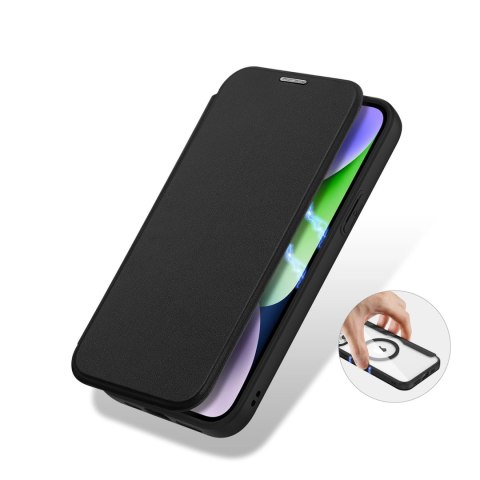 Etui Dux Ducis Skin X Pro na iPhone 15 Plus z MagSafe i klapką - czarne Etui Dux Ducis Skin X Pro na iPhone 15 Plus z MagSafe i klapką - czarne