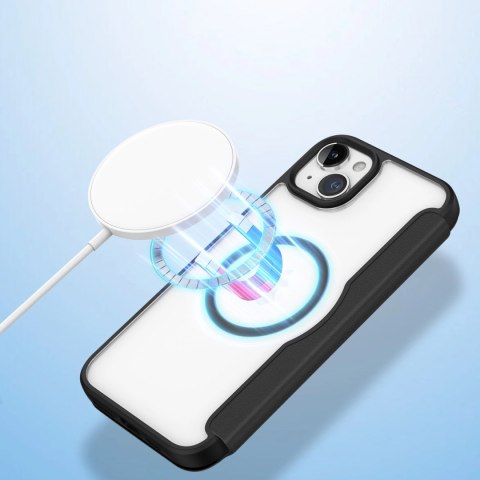 Etui Dux Ducis Skin X Pro na iPhone 15 Plus z MagSafe i klapką - czarne Etui Dux Ducis Skin X Pro na iPhone 15 Plus z MagSafe i klapką - czarne