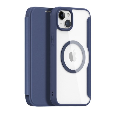 Etui Dux Ducis Skin X Pro na iPhone 15 Plus z MagSafe i klapką - niebieskie Etui Dux Ducis Skin X Pro na iPhone 15 Plus z MagSafe i klapką - niebieskie