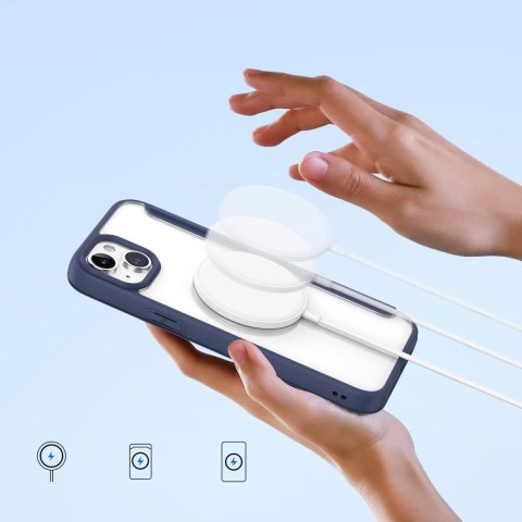 Etui Dux Ducis Skin X Pro na iPhone 15 Plus z MagSafe i klapką - niebieskie Etui Dux Ducis Skin X Pro na iPhone 15 Plus z MagSafe i klapką - niebieskie
