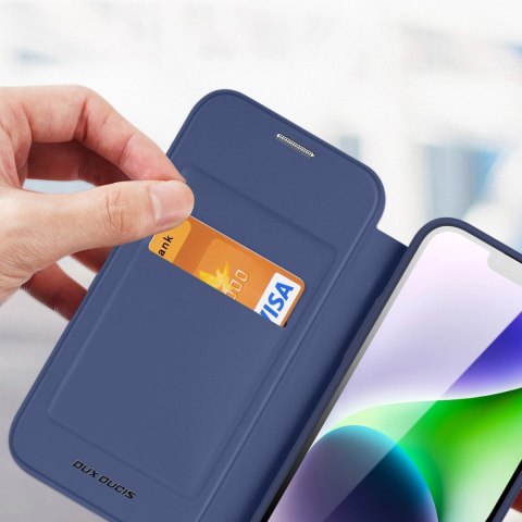 Etui Dux Ducis Skin X Pro na iPhone 15 Plus z MagSafe i klapką - niebieskie Etui Dux Ducis Skin X Pro na iPhone 15 Plus z MagSafe i klapką - niebieskie