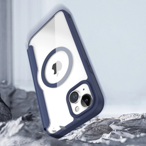 Etui Dux Ducis Skin X Pro na iPhone 15 Plus z MagSafe i klapką - niebieskie Etui Dux Ducis Skin X Pro na iPhone 15 Plus z MagSafe i klapką - niebieskie