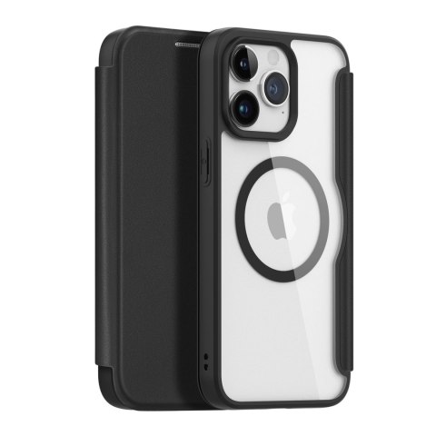 Etui Dux Ducis Skin X Pro na iPhone 15 Pro Max z MagSafe i klapką - czarne Etui Dux Ducis Skin X Pro na iPhone 15 Pro Max z MagSafe i klapką - czarne