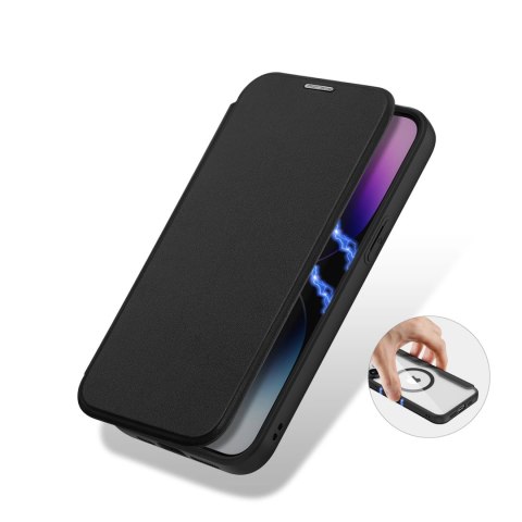 Etui Dux Ducis Skin X Pro na iPhone 15 Pro Max z MagSafe i klapką - czarne Etui Dux Ducis Skin X Pro na iPhone 15 Pro Max z MagSafe i klapką - czarne