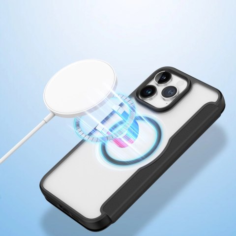 Etui Dux Ducis Skin X Pro na iPhone 15 Pro Max z MagSafe i klapką - czarne Etui Dux Ducis Skin X Pro na iPhone 15 Pro Max z MagSafe i klapką - czarne