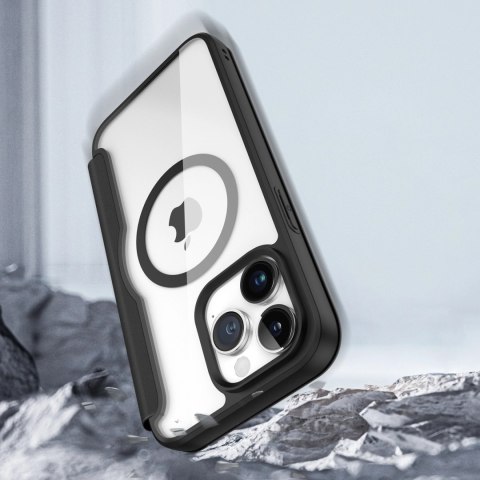 Etui Dux Ducis Skin X Pro na iPhone 15 Pro Max z MagSafe i klapką - czarne Etui Dux Ducis Skin X Pro na iPhone 15 Pro Max z MagSafe i klapką - czarne