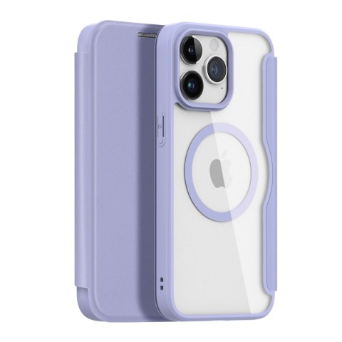 Etui Dux Ducis Skin X Pro na iPhone 15 Pro z MagSafe i klapką - fioletowe Etui Dux Ducis Skin X Pro na iPhone 15 Pro z MagSafe i klapką - fioletowe