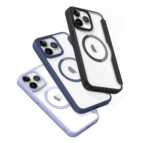 Etui Dux Ducis Skin X Pro na iPhone 15 Pro z MagSafe i klapką - fioletowe Etui Dux Ducis Skin X Pro na iPhone 15 Pro z MagSafe i klapką - fioletowe