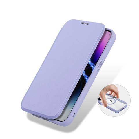 Etui Dux Ducis Skin X Pro na iPhone 15 Pro z MagSafe i klapką - fioletowe Etui Dux Ducis Skin X Pro na iPhone 15 Pro z MagSafe i klapką - fioletowe