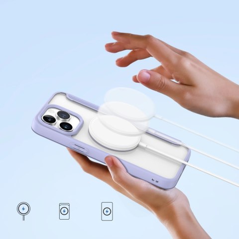 Etui Dux Ducis Skin X Pro na iPhone 15 Pro z MagSafe i klapką - fioletowe Etui Dux Ducis Skin X Pro na iPhone 15 Pro z MagSafe i klapką - fioletowe