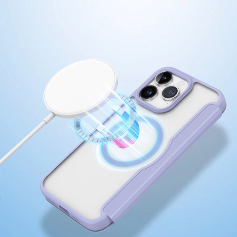 Etui Dux Ducis Skin X Pro na iPhone 15 Pro z MagSafe i klapką - fioletowe Etui Dux Ducis Skin X Pro na iPhone 15 Pro z MagSafe i klapką - fioletowe