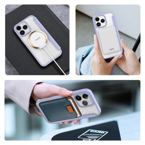 Etui Dux Ducis Skin X Pro na iPhone 15 Pro z MagSafe i klapką - fioletowe Etui Dux Ducis Skin X Pro na iPhone 15 Pro z MagSafe i klapką - fioletowe