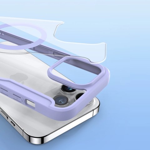 Etui Dux Ducis Skin X Pro na iPhone 15 Pro z MagSafe i klapką - fioletowe Etui Dux Ducis Skin X Pro na iPhone 15 Pro z MagSafe i klapką - fioletowe