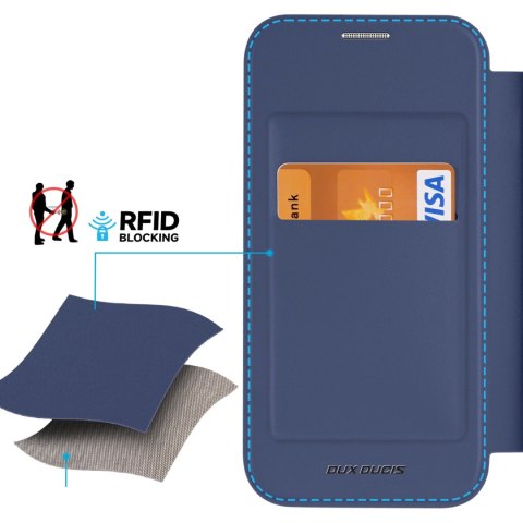 Etui Dux Ducis Skin X Pro na iPhone 15 Pro z MagSafe i klapką - niebieskie Etui Dux Ducis Skin X Pro na iPhone 15 Pro z MagSafe i klapką - niebieskie