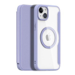 Etui Dux Ducis Skin X Pro na iPhone 15 z MagSafe i klapką - fioletowe