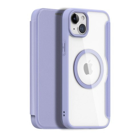 Etui Dux Ducis Skin X Pro na iPhone 15 z MagSafe i klapką - fioletowe Etui Dux Ducis Skin X Pro na iPhone 15 z MagSafe i klapką - fioletowe