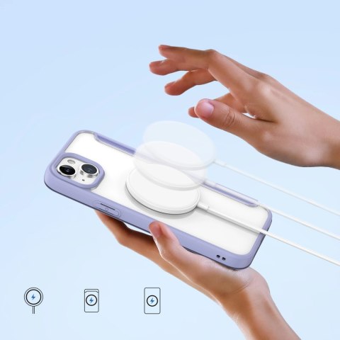 Etui Dux Ducis Skin X Pro na iPhone 15 z MagSafe i klapką - fioletowe Etui Dux Ducis Skin X Pro na iPhone 15 z MagSafe i klapką - fioletowe