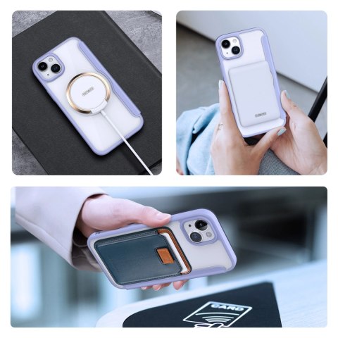Etui Dux Ducis Skin X Pro na iPhone 15 z MagSafe i klapką - fioletowe Etui Dux Ducis Skin X Pro na iPhone 15 z MagSafe i klapką - fioletowe