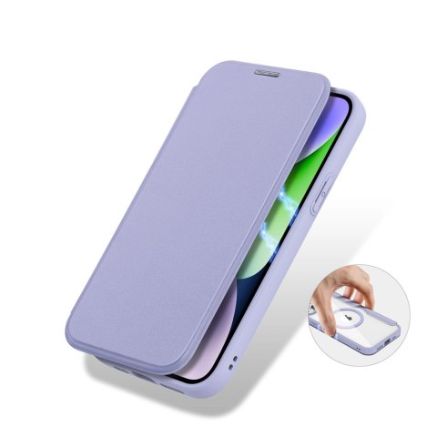 Etui Dux Ducis Skin X Pro na iPhone 15 z MagSafe i klapką - fioletowe Etui Dux Ducis Skin X Pro na iPhone 15 z MagSafe i klapką - fioletowe