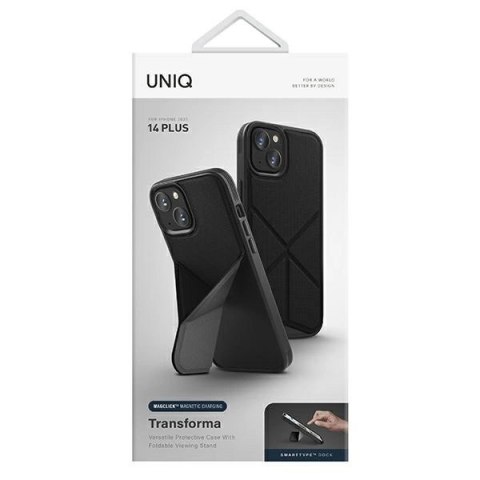 Etui UNIQ Transforma Magclick Charging na iPhone 14 Plus - czarne Etui UNIQ Transforma Magclick Charging na iPhone 14 Plus - czarne
