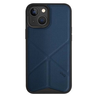 Etui UNIQ Transforma Magclick Charging na iPhone 14 Plus - niebieskie