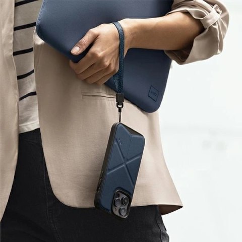Etui UNIQ Transforma Magclick Charging na iPhone 14 Pro Max - niebieskie
