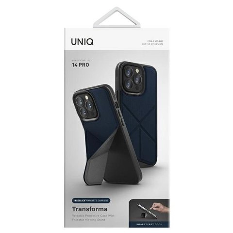 Etui UNIQ Transforma Magclick Charging na iPhone 14 Pro - niebieskie Etui UNIQ Transforma Magclick Charging na iPhone 14 Pro - niebieskie
