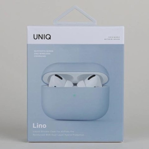 Etui Uniq Lino na AirPods Pro - błękitne