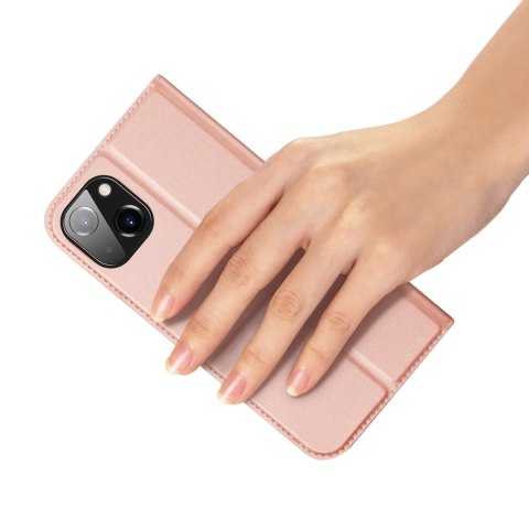 Etui do iPhone 15 Plus pokrowiec z klapką i portfelem Dux Ducis Skin Pro - różowe Etui do iPhone 15 Plus pokrowiec z klapką i portfelem Dux Ducis Skin Pro - różowe