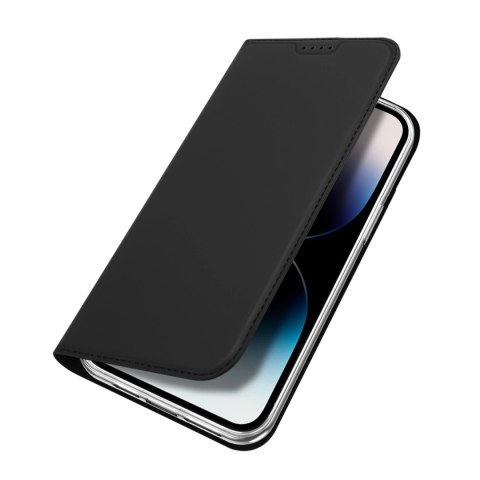 Etui do iPhone 15 Pro Max pokrowiec z klapką i portfelem Dux Ducis Skin Pro - czarne Etui do iPhone 15 Pro Max pokrowiec z klapką i portfelem Dux Ducis Skin Pro - czarne
