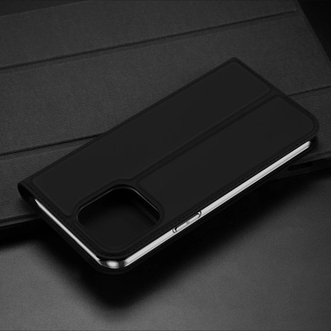 Etui do iPhone 15 Pro pokrowiec z klapką i portfelem Dux Ducis Skin Pro - czarne Etui do iPhone 15 Pro pokrowiec z klapką i portfelem Dux Ducis Skin Pro - czarne