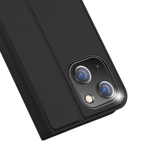 Etui z klapką i portfelem Dux Ducis Skin Pro do iPhone 15 - czarne Etui z klapką i portfelem Dux Ducis Skin Pro do iPhone 15 - czarne