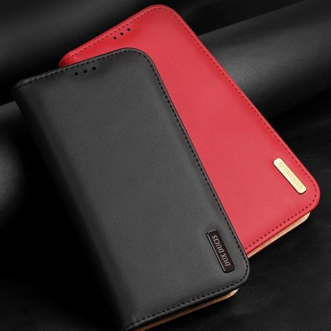 Etui z portfelem Dux Ducis Hivo z blokadą RFID do iPhone 15 Plus - brązowe Etui z portfelem Dux Ducis Hivo z blokadą RFID do iPhone 15 Plus - brązowe