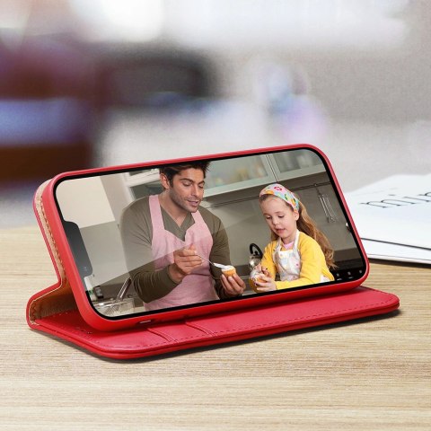 Etui z portfelem Dux Ducis Hivo z blokadą RFID do iPhone 15 Plus - brązowe Etui z portfelem Dux Ducis Hivo z blokadą RFID do iPhone 15 Plus - brązowe