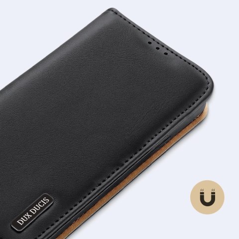 Etui z portfelem Dux Ducis Hivo z blokadą RFID do iPhone 15 Plus - brązowe Etui z portfelem Dux Ducis Hivo z blokadą RFID do iPhone 15 Plus - brązowe