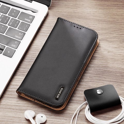 Etui z portfelem Dux Ducis Hivo z blokadą RFID do iPhone 15 Plus - brązowe Etui z portfelem Dux Ducis Hivo z blokadą RFID do iPhone 15 Plus - brązowe