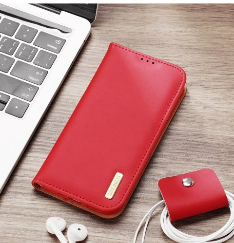 Etui z portfelem Dux Ducis Hivo z blokadą RFID do iPhone 15 Plus - brązowe Etui z portfelem Dux Ducis Hivo z blokadą RFID do iPhone 15 Plus - brązowe