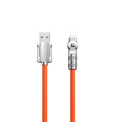 Kabel kątowy Dudao L24AL USB-A - Lightning o rotacji 180° 30W 1m - pomarańczowy Kabel kątowy Dudao L24AL USB-A - Lightning o rotacji 180° 30W 1m - pomarańczowy